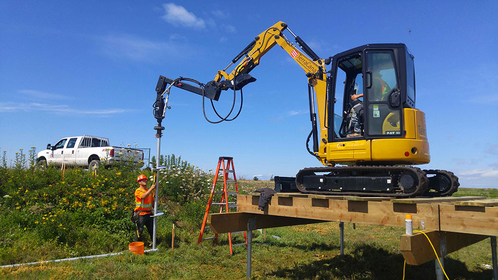 Estuary Boardwalk Tsawwassen Helical Piles Installation 1024 528 - Introduction to Modern Foundation Solutions: Embracing the TENGTOP Helical Pile Foundation System
